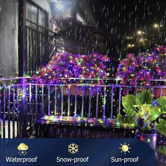 DEVPLY Christmas String Lights Outdoor Indoor 1000 LED with 8 Modes & Timer - Picture 3 of 6